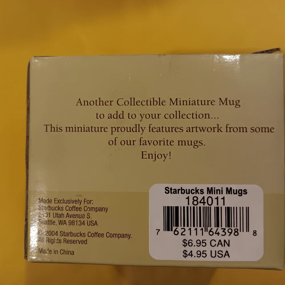 2004 Starbucks House Blend Coffee Collectible Miniatures Series 2 New In Box